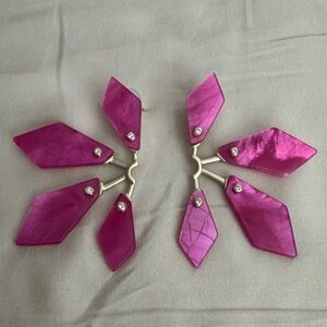 Kendra Scott Pink Geometric Statement Earrings
